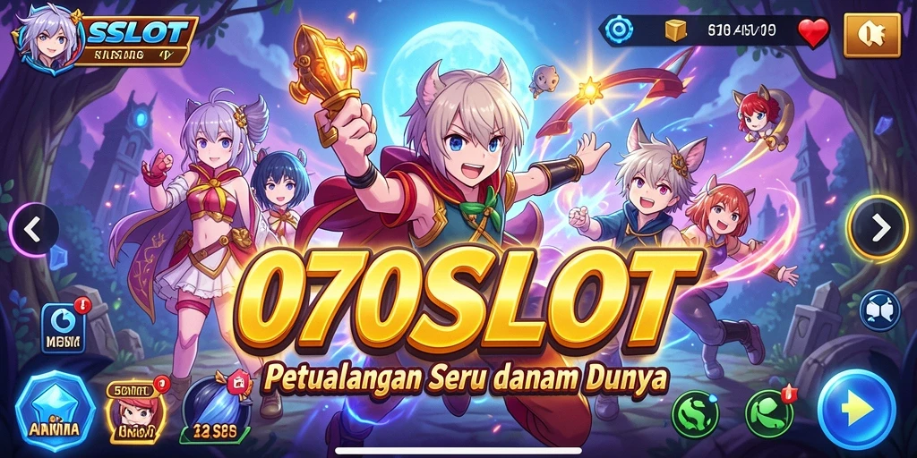 Tampilan menarik dari gameplay 070SLOT dengan karakter anime legendaris.
