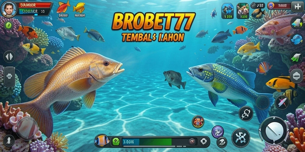 Tampilan gameplay menarik dari BROBET77 saat menembak ikan.