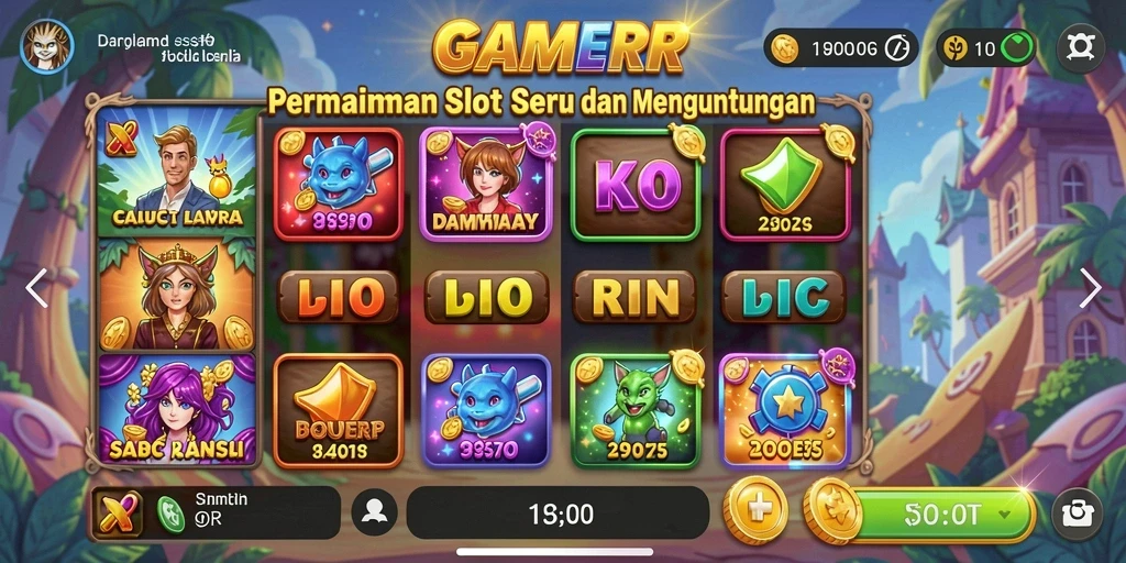 Tampilan gameplay Slot yang seru dan menarik di GAMERP.