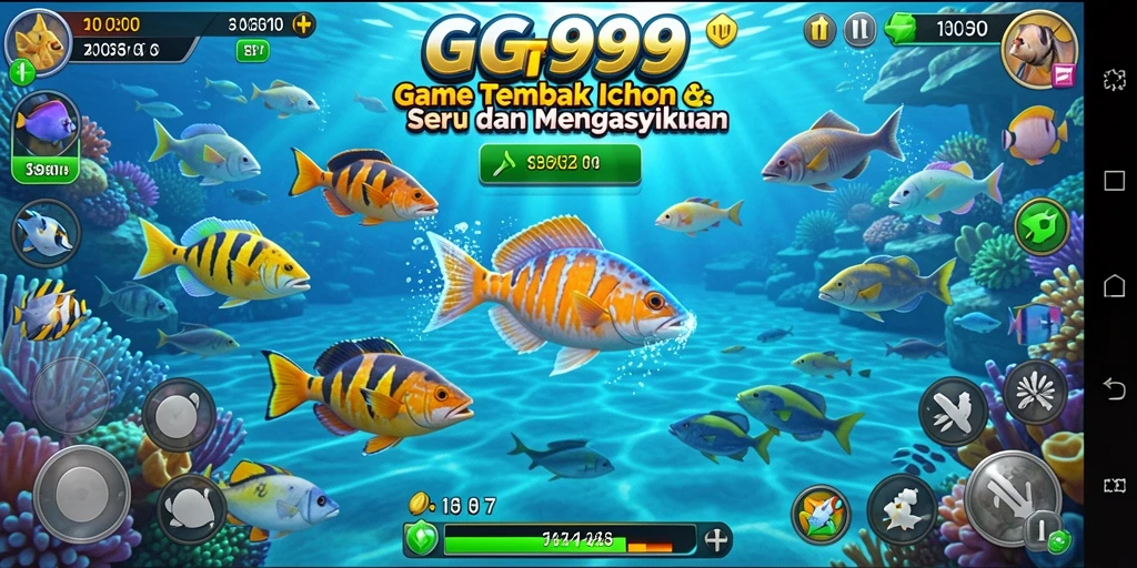 Tampilan menarik dari gameplay GG999 yang penuh aksi Tembak Ikan.