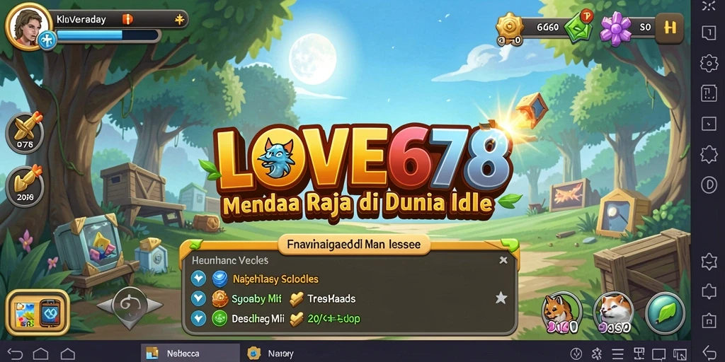 Tangkapan layar utama LOVE678 menampilkan gameplay Idle yang menarik.