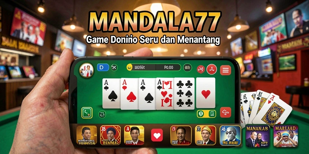 Tampilan gameplay seru MANDALA77 dalam permainan Domino.