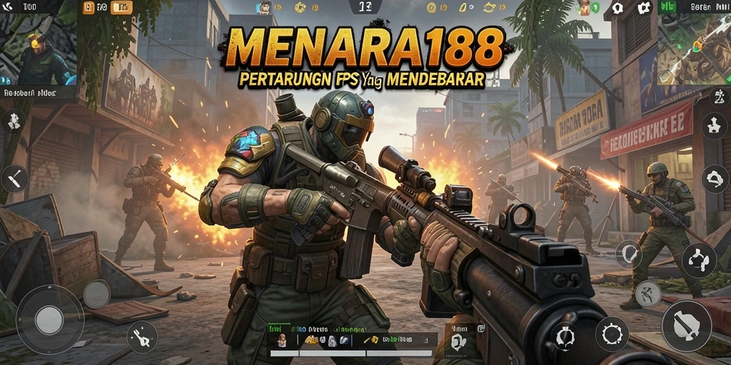 Screenshot MENARA188 menampilkan aksi tembak-menembak yang mendebarkan.