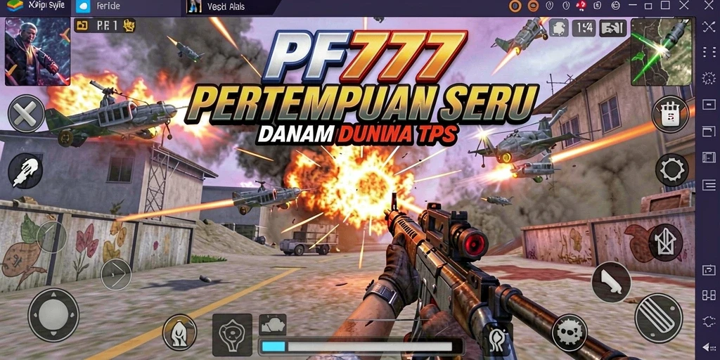Menampilkan aksi mendebarkan dalam permainan TPS PF777.
