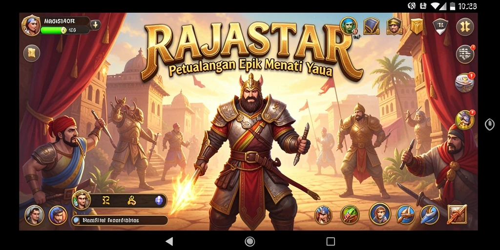 Tampilan gameplay seru di RAJASTAR yang penuh tantangan.