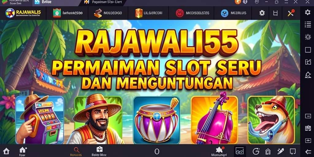 Tampilan gameplay RAJAWALI55 yang menarik dan penuh warna.