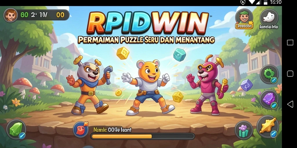 Screenshot RPIDWIN menampilkan gameplay puzzle yang seru dan menantang.