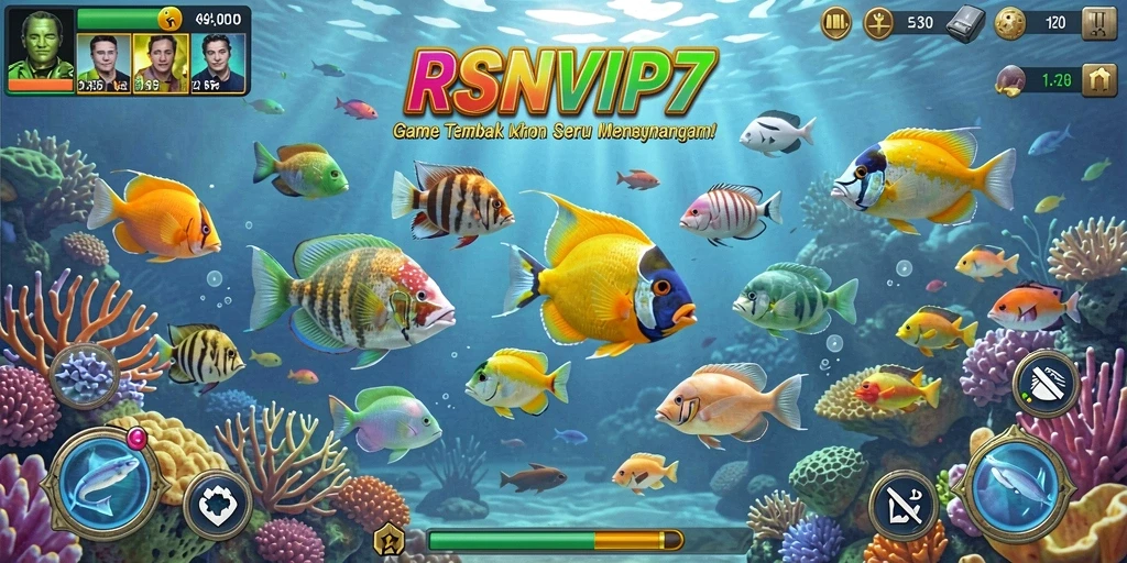 Tampilan gameplay seru dalam RSNVIP7 saat menangkap ikan.
