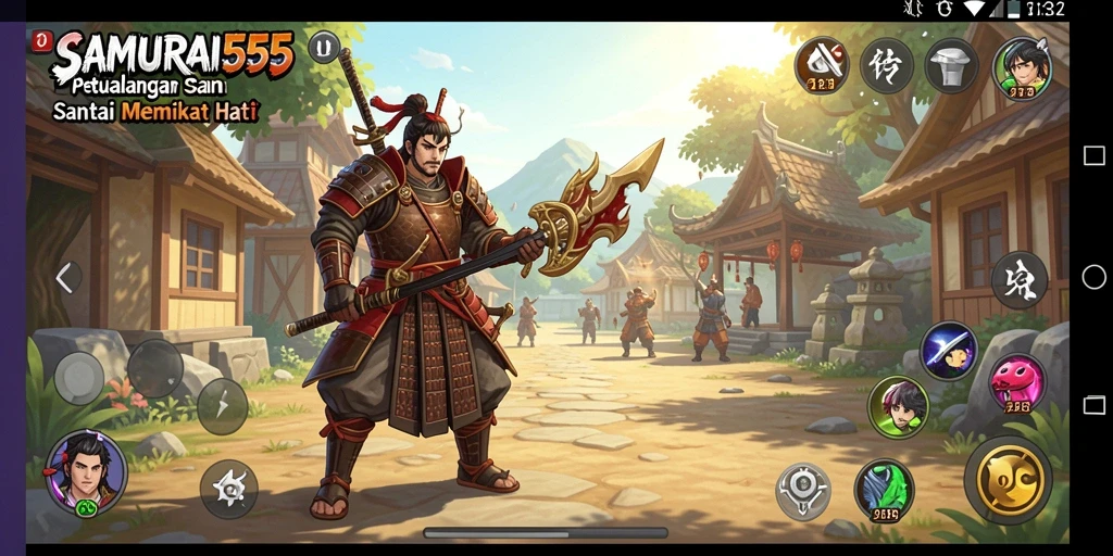 Tampilan gameplay menarik dan penuh warna dari SAMURAI555.